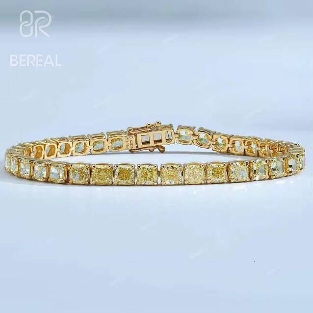 Pass Diamond Tester Vvs Moissanite Diamond Chain Advanced Yellow Gold925 Sterling Silver Tennis Necklace Women Jewelry