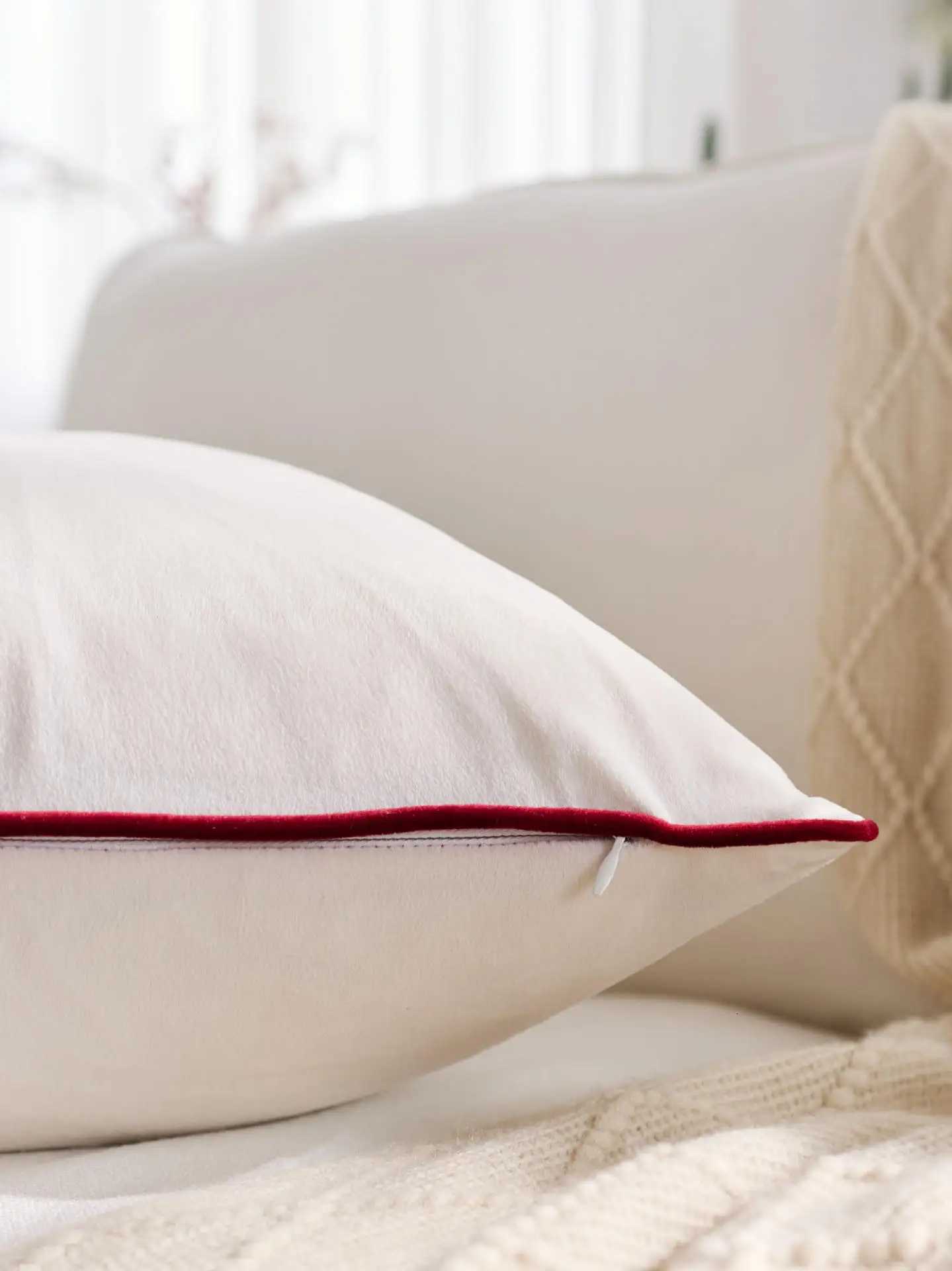 Christmas Reindeer Tufting Pillow Covers Farmhouse Rustic Throw Pillowcase for Home Winter Holiday Merry Christmas Decor Y251105