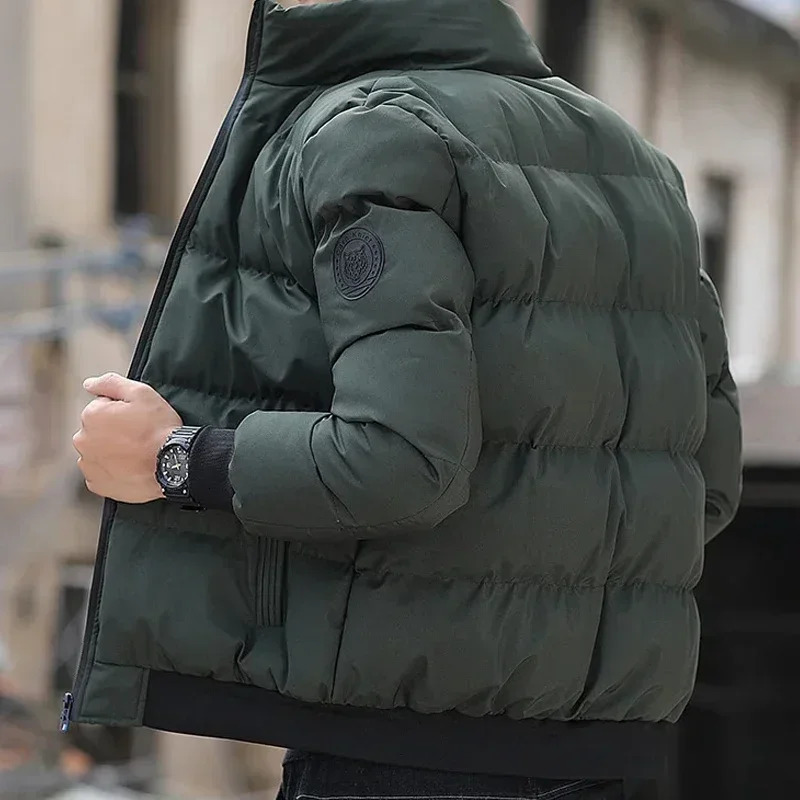 Mens cotton warm jacket 2025 winter fashion trend Short mens Thick and casual trench coa 251030