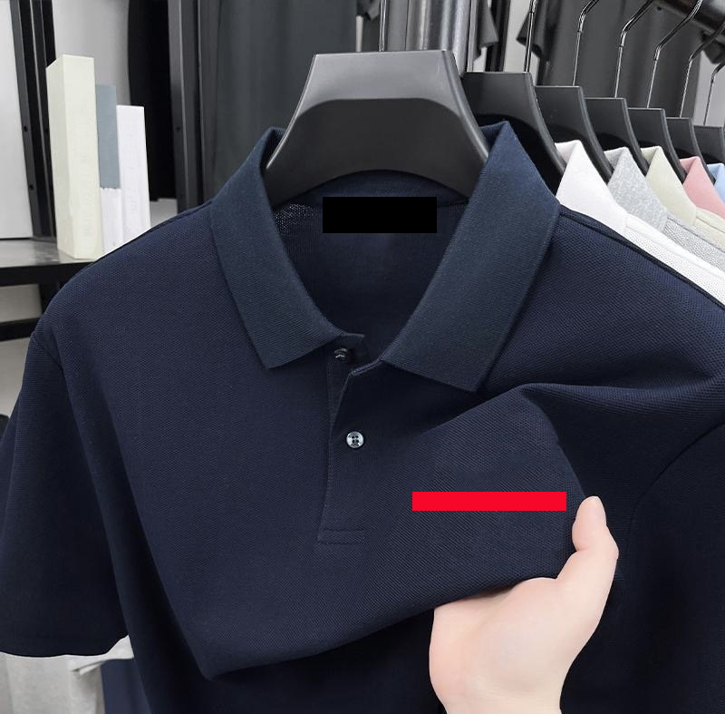 Summer men's high-end business fashion casual short-sleeved Polo shirts and T-shirts, women's fashionable lapel short-sleeved lightweight Polo shirts