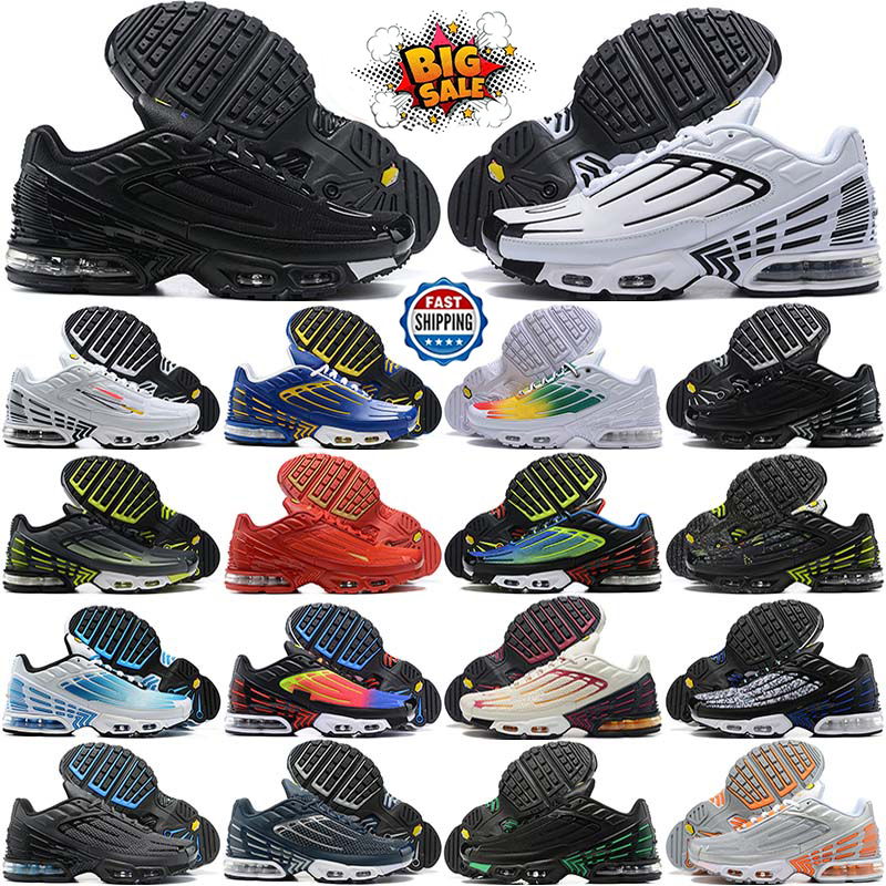 Designer Tn Tuned Plus 3 Running Shoes Bone Black Olive Green Deep Royal Repeat Print Radiant University Red Ghost Unity Mens Tn3 Trainers Sneakers 40-46