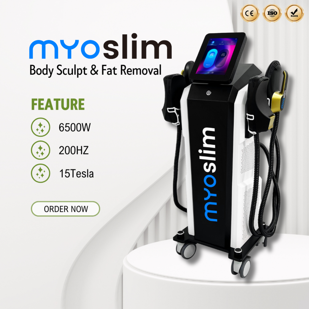 Myoslim EMS RF Electrical Muscle Stimulation System 6500W Professional Body Sculpting Device for Fat Control and Firming