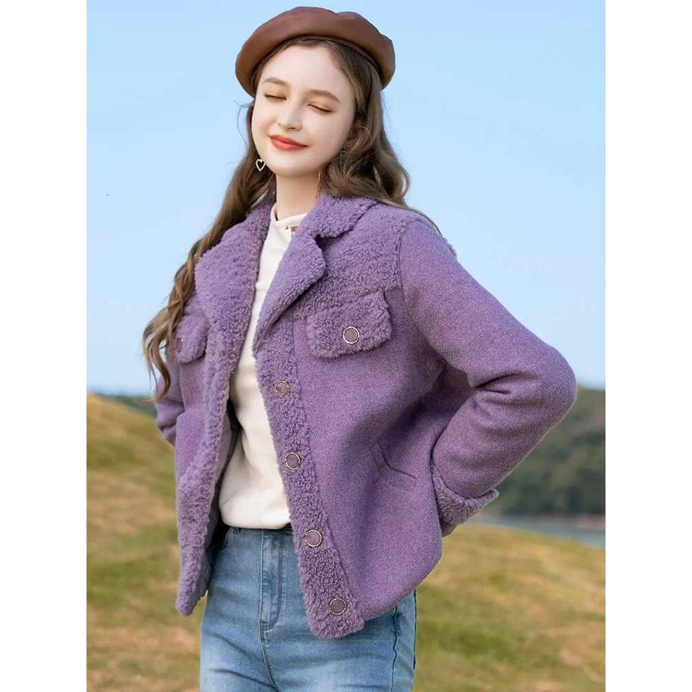 Winter Coat For Women Warm New Outwears Autumn Short Quilted Jackets Gentle Solid Lambswool Parkas