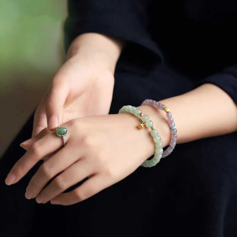 Hetian Jade String DIY Men And Women Models 7 8mm Accessories Fashion Jewelry High Quality Birthday Gift C251105