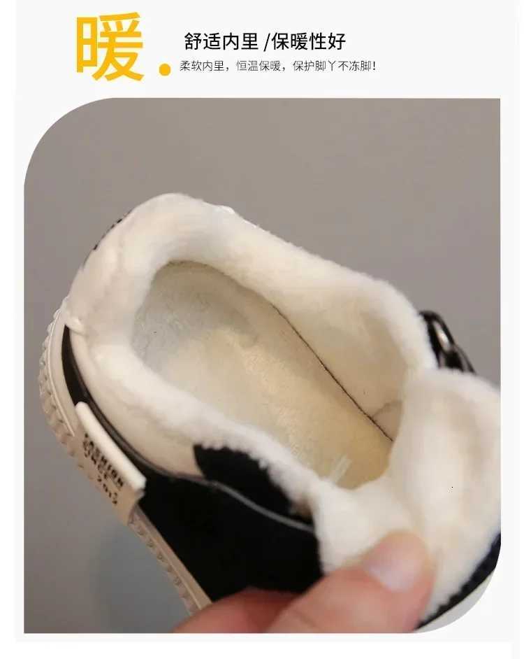 Childrens Sneakers Autumn Winter Boys Sport Shoes Girls Comfy Thicken Warm Velet Lined Casual Shoes Toddler Non-slip FootwearT251105