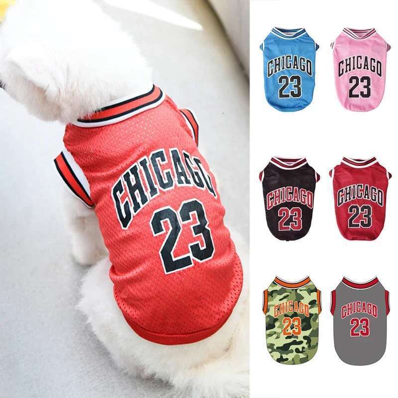 Mesh Breathable Sport Dog Jersey Basketball Clothes Puppy T-Shirt Summer Pet Cat Shirts For Small Large Dogs