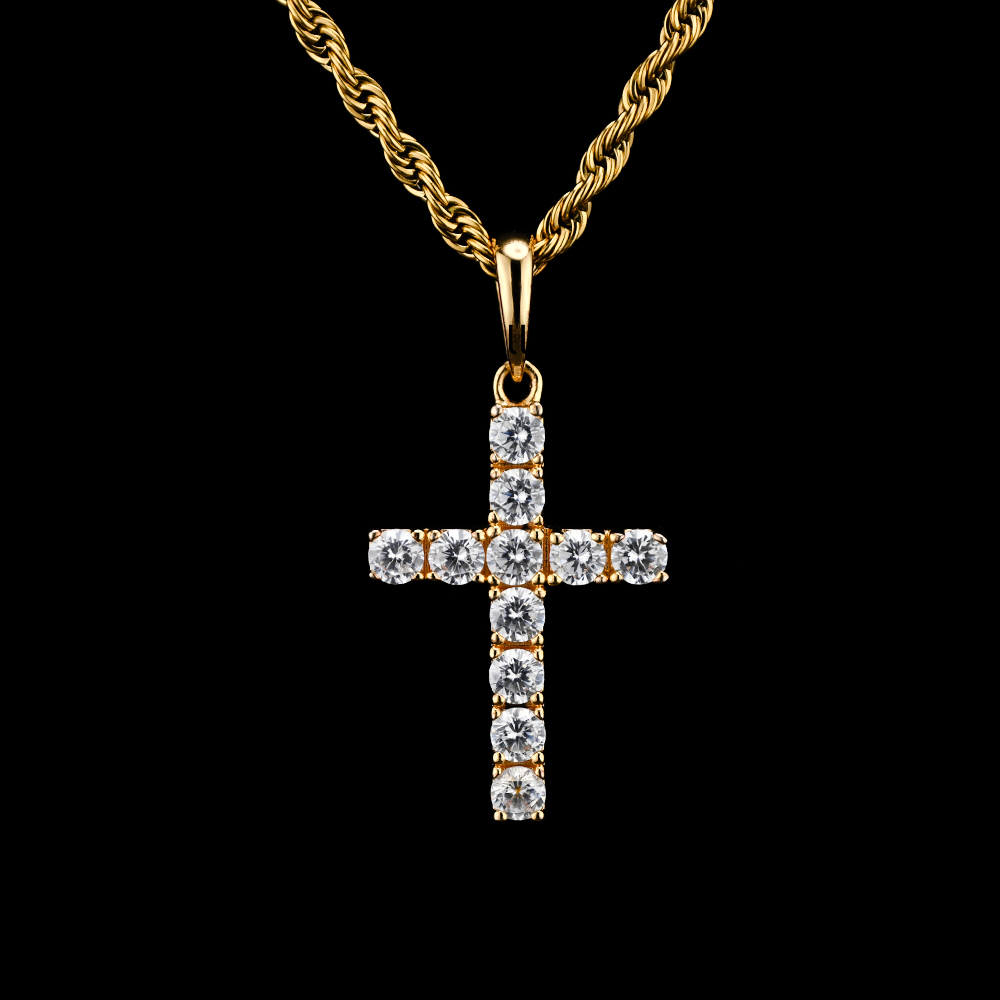 Moissanite Pendant Hiphop Vvs Moissanite Silver Custom Vvs Diamond Cross Chain Pendant Mens Luxury Pendant