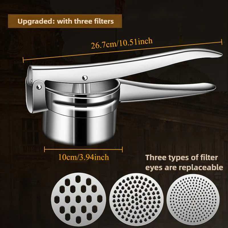 Manual juicer stainless steel juice press mashed potatoes garlic vegetable dehydration tool juicer C251105