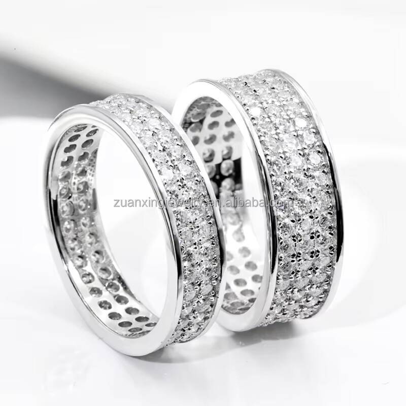 925 Silver Morganite Mens Womens Ring Simple Fashion Proposal Confession Gift Full Mosan Rai Opt for Stylish Elegant