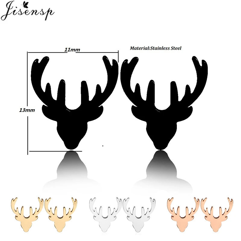 Christmas Stainless Steel Deer Tree Stud Earrings for Women Winter Snowflake Ear Jewelry Girls Xmas Party Earring Accessories 251104