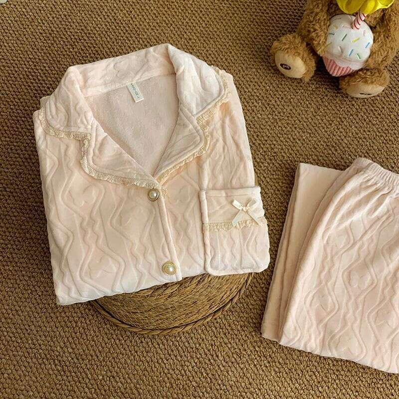 Pajamas Designer Pajama Velvet Jacquard Thickened Woven Pure Cotton 2026 Winter Autumn Spring Luxury Pajama Set Pajama for Women High Quality