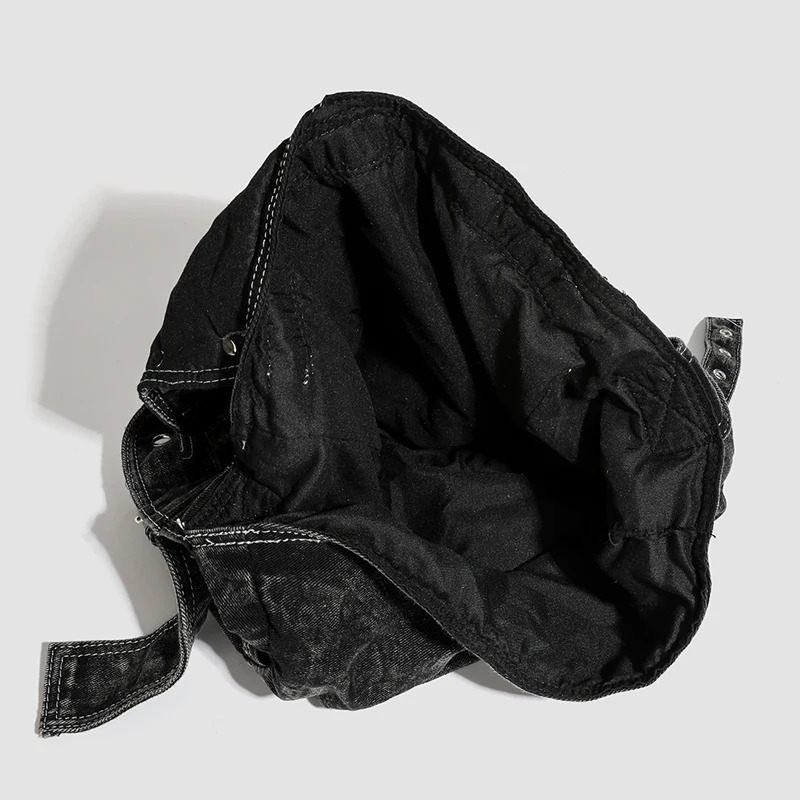 Denim Messenger Bags For Women Handbag Purse 2025 In Washing Process Embroidered Pattern With Rivet Shoulder y251104