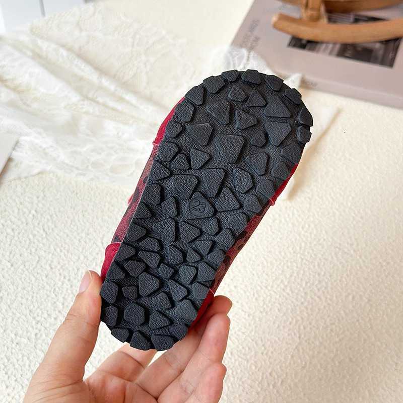 Childrens Toddler Sneakers 1-8 Years Old Leopard Boys Girls Single Shoes Four Seasons Red Soft Non-slip Kids De Training ShoesT251105