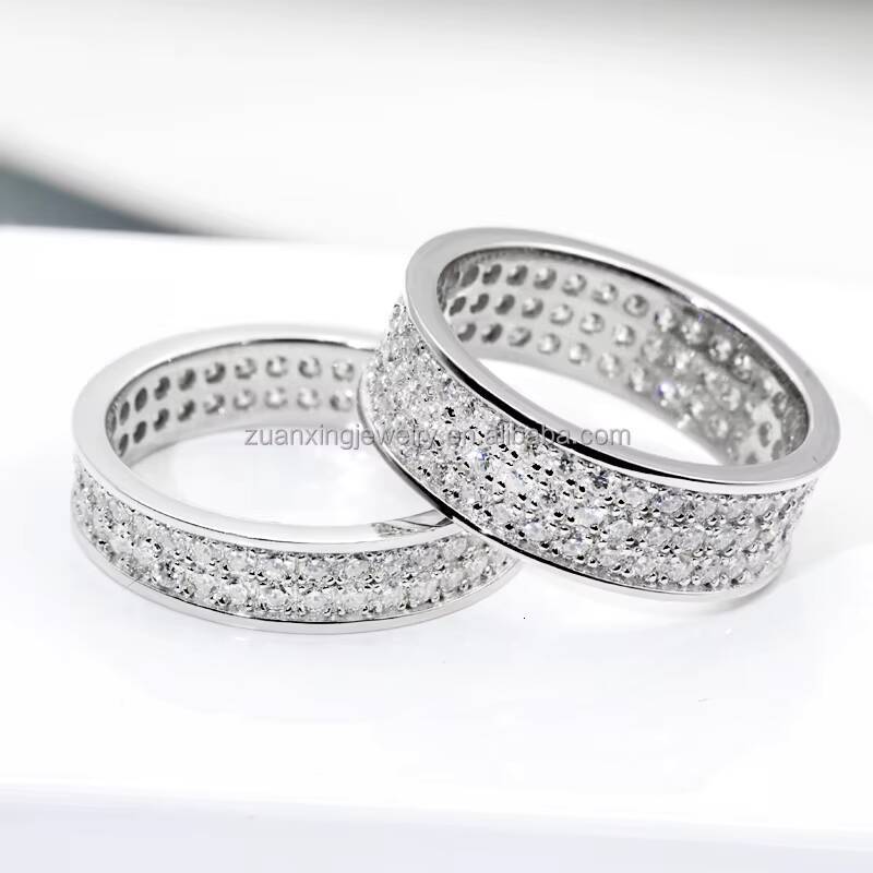 925 Silver Morganite Mens Womens Ring Simple Fashion Proposal Confession Gift Full Mosan Rai Opt for Stylish Elegant