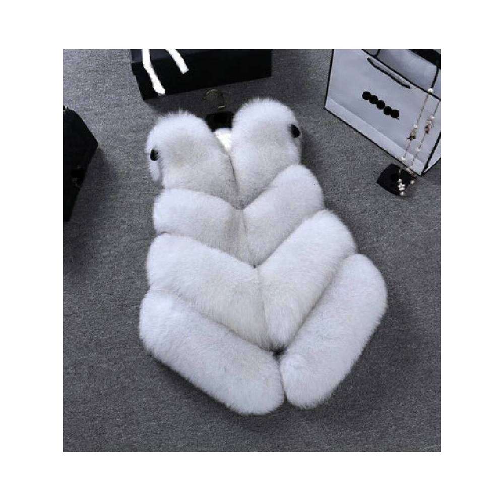 ZADORIN New Fox Vest Women Furry Short Faux Vests Coat Fur Gilet Fourrure Autumn Winter Overcoat