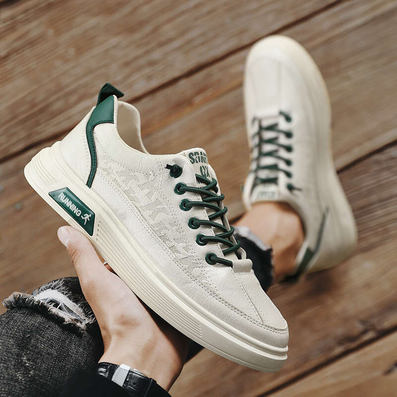 Spring Simple Korean Style Versatile Low-top White Casual Men's Sports Sneakers Cross-border Large Size Shoes