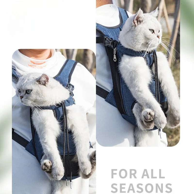 Double Shoulder Breathable Portable Travel Pet Dog Backpack Mesh Front Bag for Small Cats Outdoor 251028