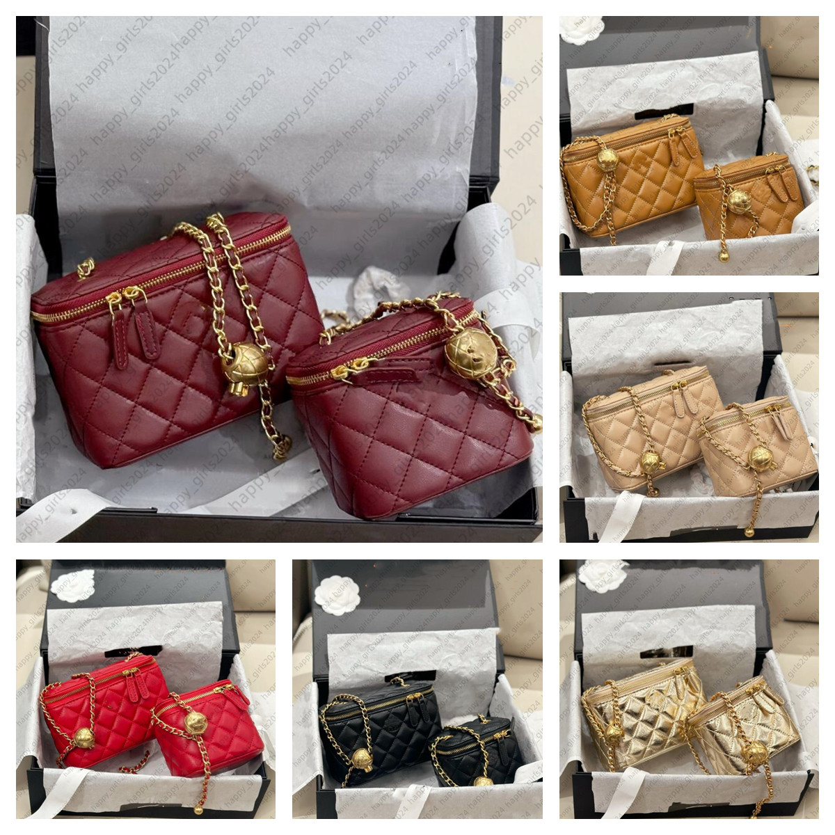 Designer CC Box Bags Women Mini Cosmetic Bag Crossbody Shoulder bag cc Handbags lipstick Makeup Case Girl Vanity Bag Coin Purse Clutch Wallet Satchels Hobo Messenger