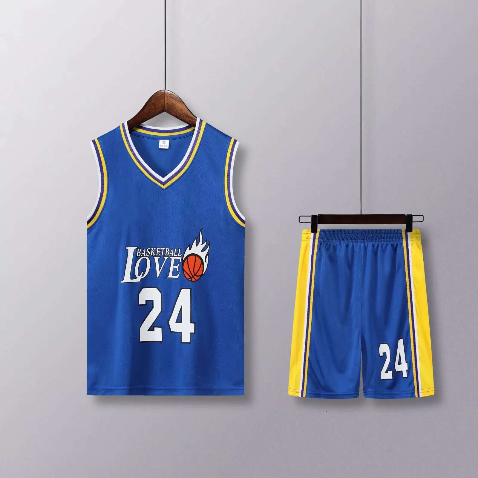 NEW 24/25 Children's clothing suit boy girl Fans Basketball Jerseys 24 game team uniform training Vest and shorts