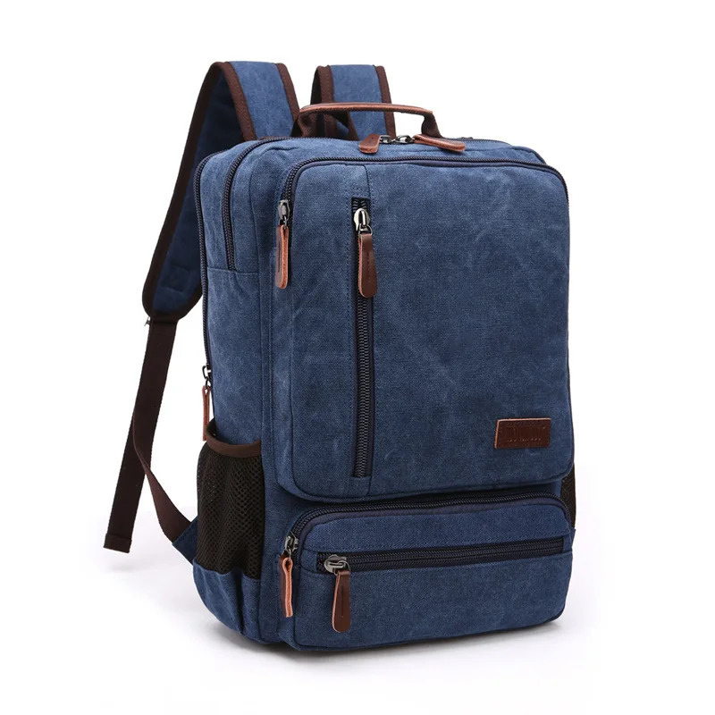 Vintage Canvas Backpack Men Large Capacity Travel Shoulder Bag High Quality Fashion Students Bag Male notebook Laptop Backpack 251104