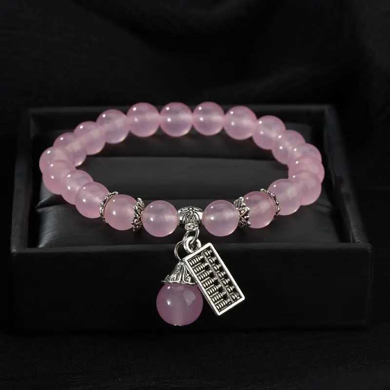 Natural Stone Agate Amethyst Abacus Beaded Men and Women Magnetic Health Protection Fashion Jewelry Gifts C251105