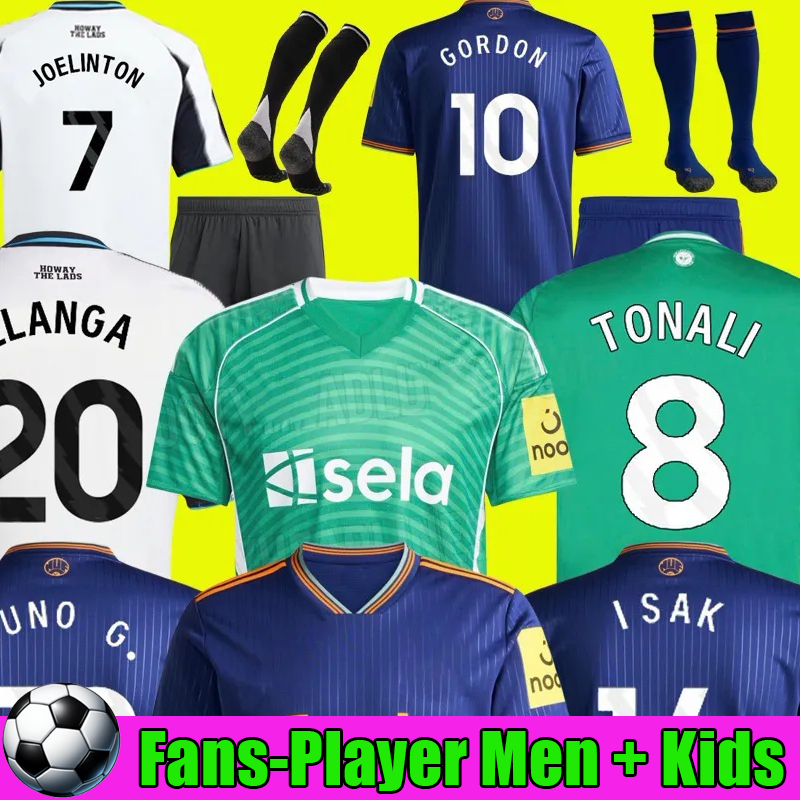 newcastled united 25 26 Soccer Jerseys NUFC Bruno G Elanga Gordon Botman Joelinton Tonali Livramento Willock Krafth 2025 goalkeeper football shirt mens kids kit