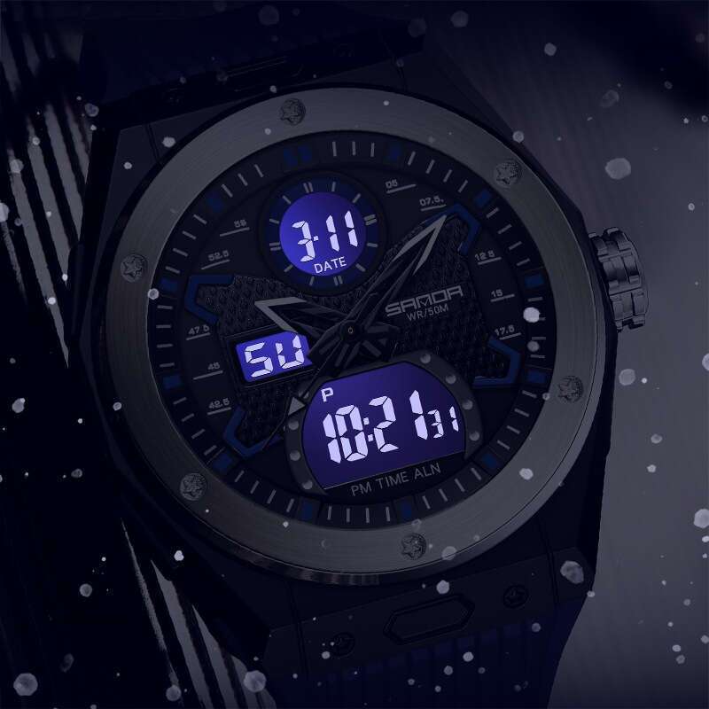 DHwatches Sanda New Trendy Korean Version Watch for Men Creative Personality Men's Electronic Wristwatch