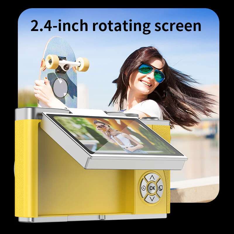 4K CCD 8X Zoom for Student 48MP Compact Digital Photography 180°Flip Screen Selfile Camera RENEAR