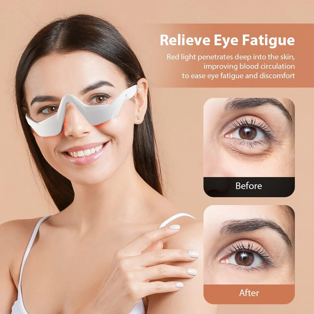 Foreverlily Eye Massager Relieves Eye Fatigue Eyes Massage Glasses Eye Fatigue Relief Massager Under-Eye Glasses Massager 250409