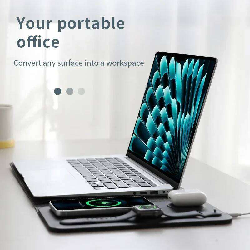 Luxurious Leather Laptop Sleeve For Inch Mac Ipad Magnetic In Charger W Wireless Fast Charging High Quality