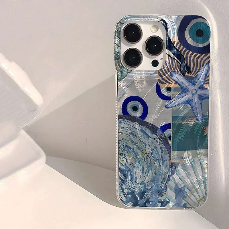 Seaside Scenery Wave Beach Pattern Phone CaseFor iPhone 15 14 13 12 11 Pro 16E XS XR Max 7 8 16 Plus SE2 Shockproof Cover