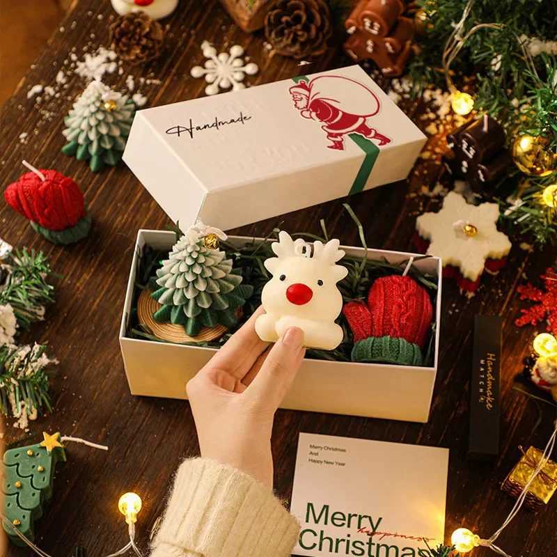 Christmas Scented Candles Three-piece Gift Box Gloves Elk Gingerbread Man Aromatherapy Girl Friends Creative Warm Christmas Gift C251105