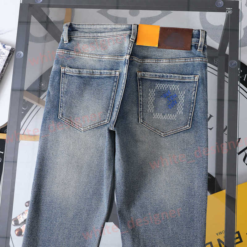 designer jeans mens slim jeans Mens Stretch Skinny Fashion Jeans Luxury Logo Pants stacked jeans men trousers Men casual denim pant Size: 29-42