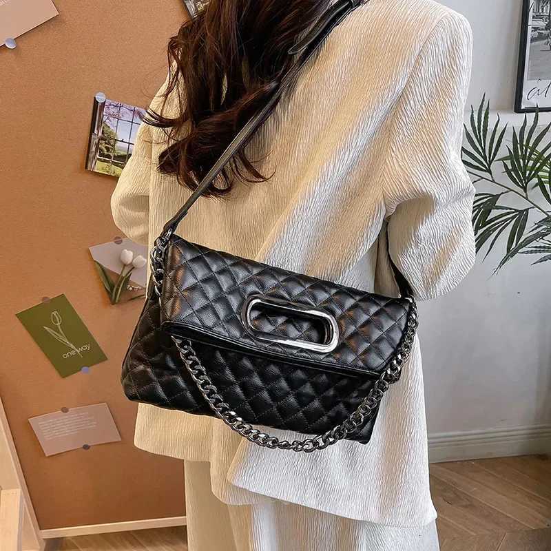 New fashion diamond chain underarm womens bag niche folding handbag temperament versatile shoulder messenger bag Z251104