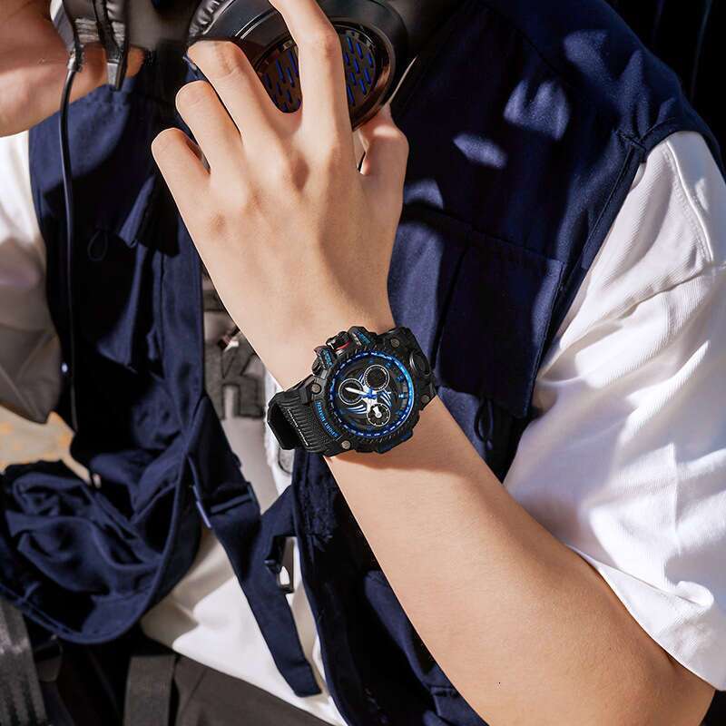 DHwatches Sanda Brand Youth Electronic Watch Luminous Waterproof Fashion Trend Alarm Clock Men's Wristwatch