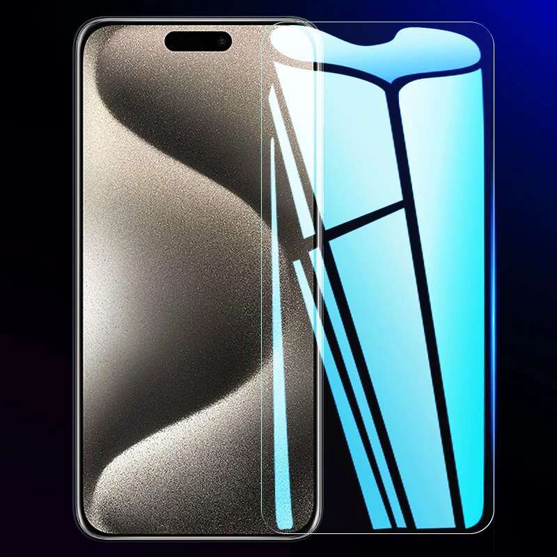 4Pcs 9H Hardness Tempered Apple 14 15 16 Pro Max Screen Protector For iPhone 13 mini Transparent Glass Film