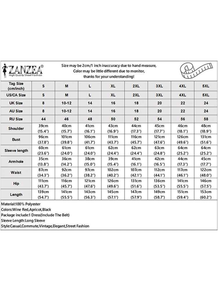 Women Autumn OL Work Dress ZANZEA 2025 Elegant Lapel Long Sleeve Office Dresses Solid Belted Robe Stylish A Line Party Vestidos J251105