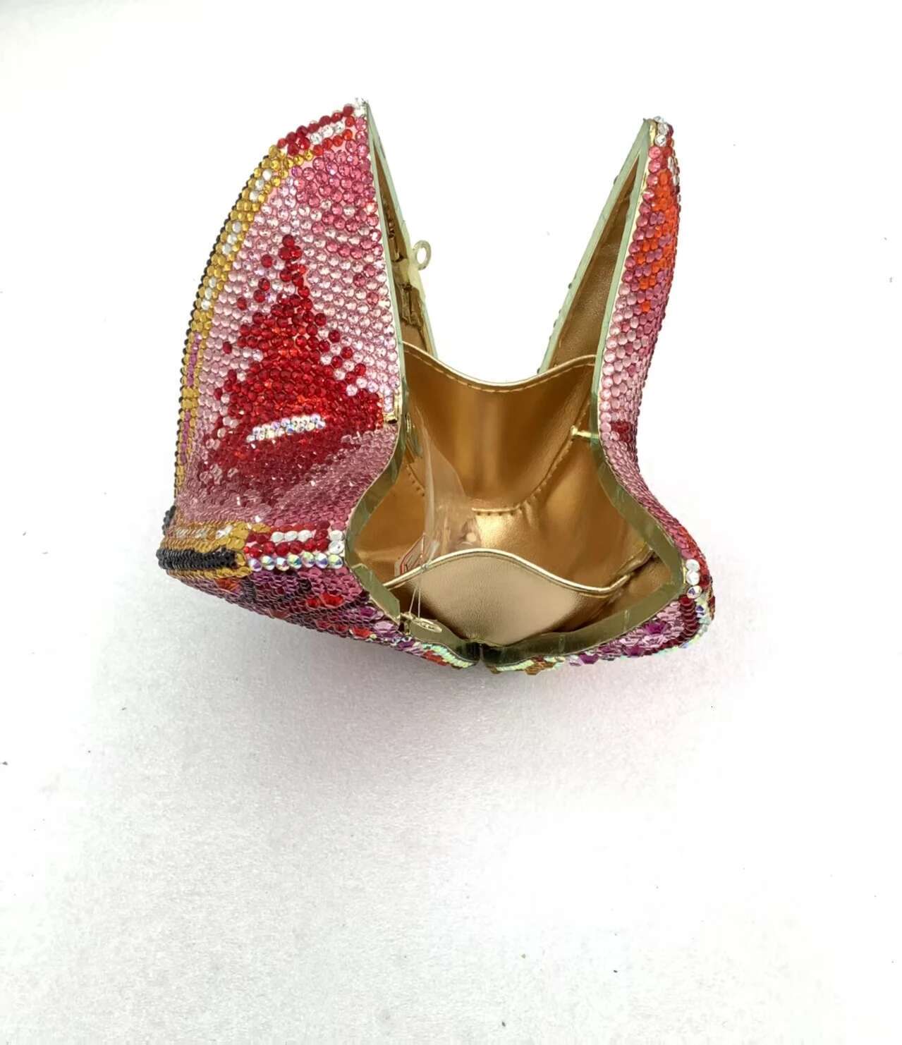 New Animal Jewels Clutch Purse Novelty Full Crystals Wedding Bridal Phone Purses For Women Handbags Chain Evening Bags