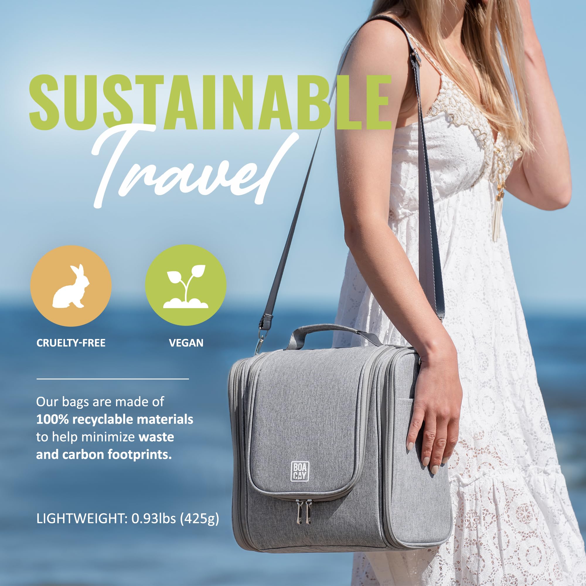 Durable Hanging Toiletries Holder: Spacious Multifunctional Travel Storage Pouch Ideal for Showers & Baths