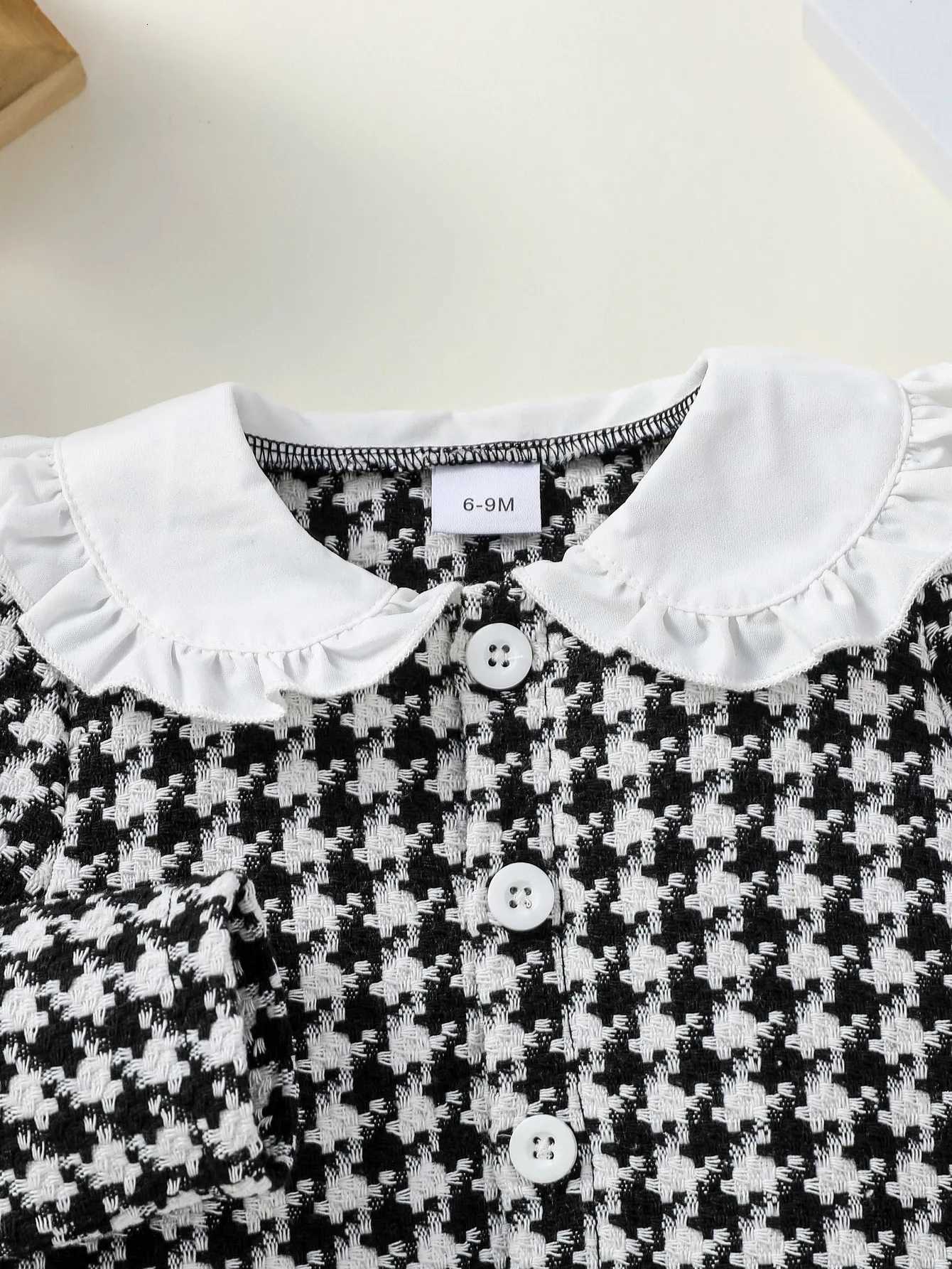 2Pcs Baby Preppy Style Honey Girls Autumn /Winter Turn-down Collar Plaid Coat and Skirt Set For Vacation Outdoor Wear Clothing Y251105