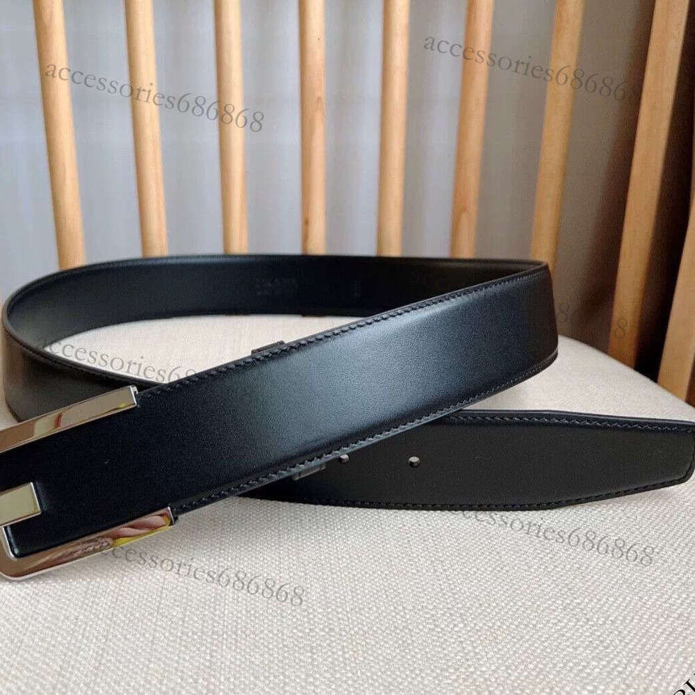 Belt Top Layer Cowhide Genuine Leather High-end Belt Alloy Buckle Slim Profile Ideal Gift Men's Choice