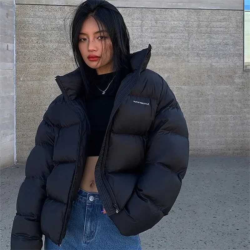 2024 New Korean Womens Jacket Puffer Padded Jacket Winter Down Cotton Coat Oversize Jacket Cotton Coat For Parkas OutwearT251105