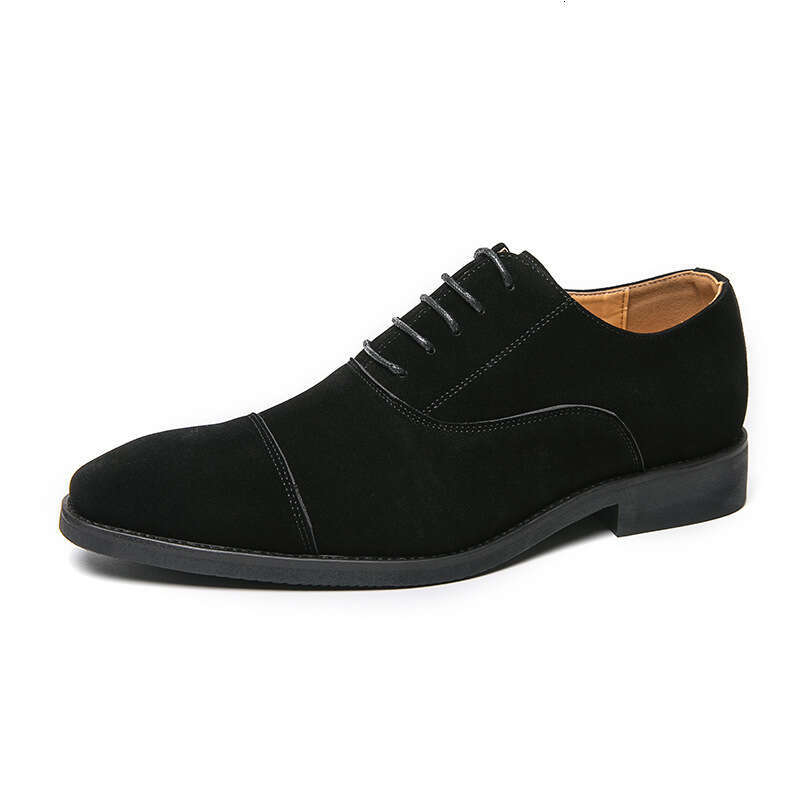 Large matte three joint pointed business dress leather sizes 38-48, groom's wedding shoes, men