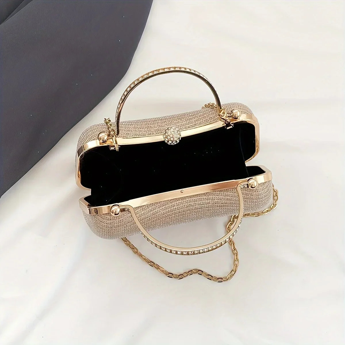 Sparkling mini night bag chain wallet ious sparkling banquet handbag perfect for parties weddings dances dinnersbanquets 250401