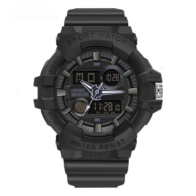 DHwatches Sanda Outdoor Multi-Functional Boys Waterproof Shockproof Sports Men and Women Students Electronic Watch