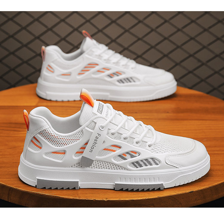 Free shipping summer breathable shoes men 2025 new trendy versatile fashion board shoes anti slip and wear-resistant