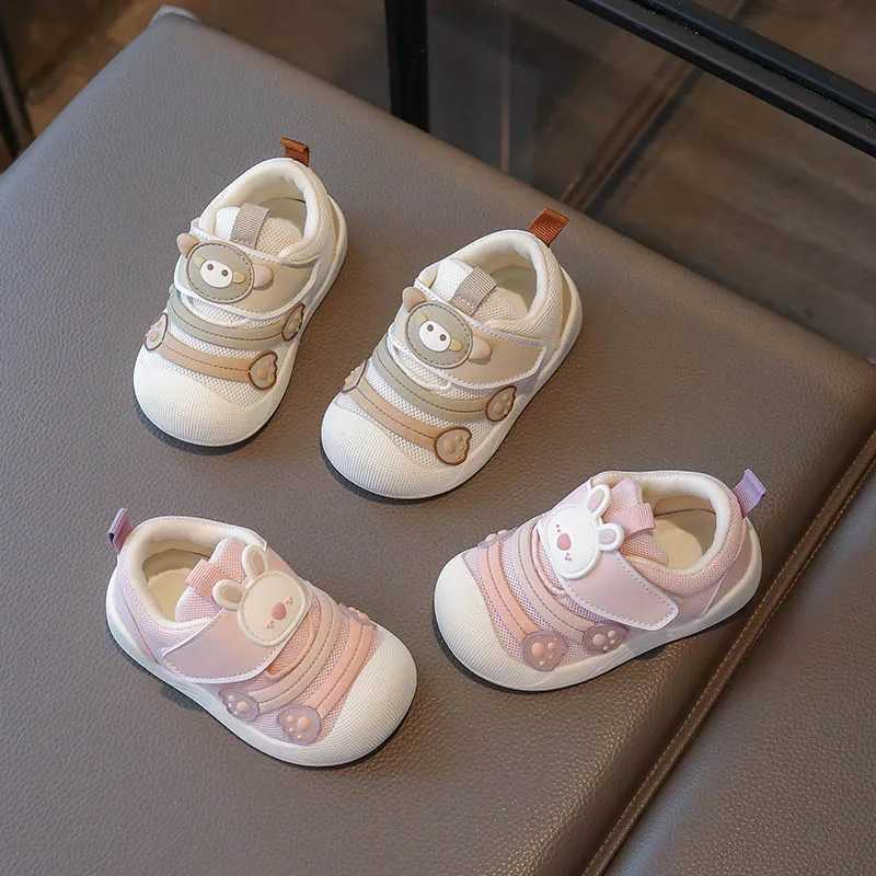 Baby Casual Shoes Cute Animals Toddler Walking Shoes Mesh Breathable 2025 New Fashion Kids Sports Shoes Toes Capped Soft SoleT251105