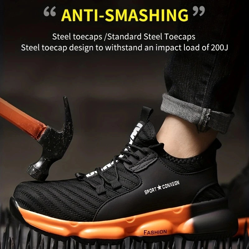 Anti-smash anti-puncture breathable fashionable and comfortable safety shoes 251105