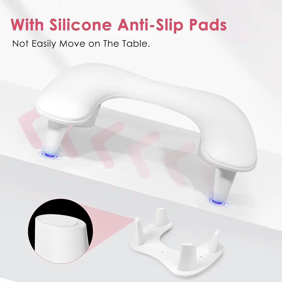 Nail Arm Rest for Nails U-shaped Nail Arm Rest with Detachable Brackets Big Manicure Hand Rest Pillow for Nail Salon 250328