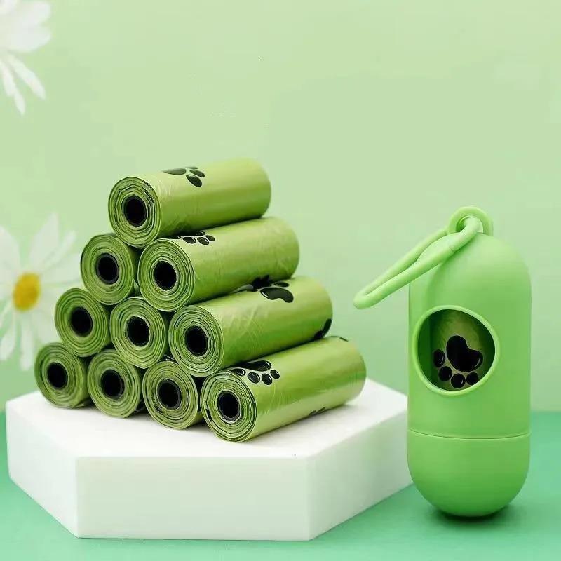 Biodegradable pet garbage bag thick portable dog poop bag outdoor cleaning pet supplies dog poop pickup bag with organizer 250403